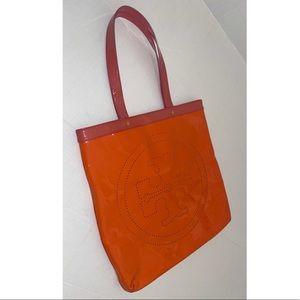Tory Burch Tote / Pink & Orange / Gold Hardware
